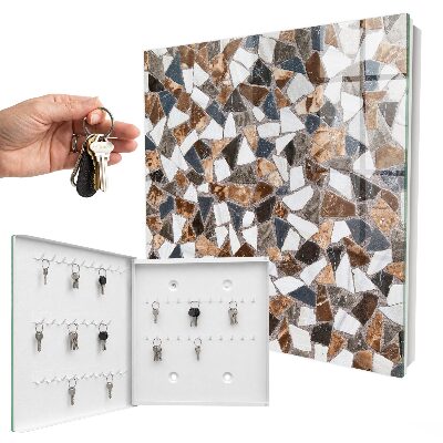 Armario para llaves con diseño de mosaico geométrico