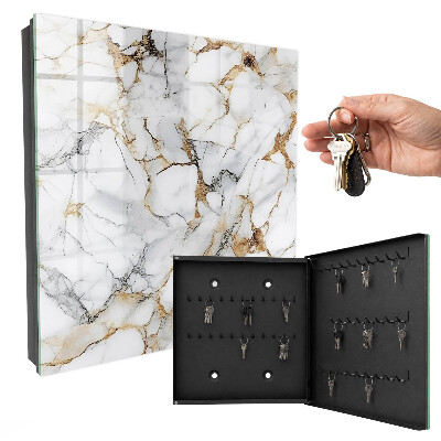 Caja para llaves con diseño de mármol