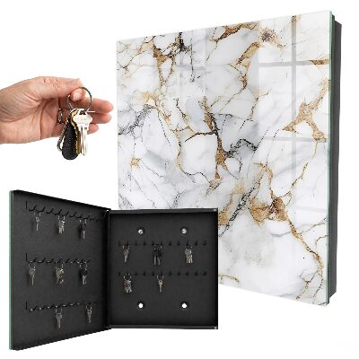 Caja para llaves con diseño de mármol