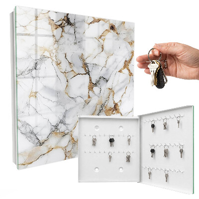 Caja para llaves con diseño de mármol
