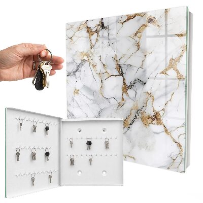 Caja para llaves con diseño de mármol