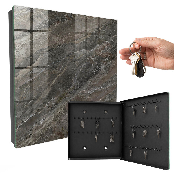 Caja para llaves con diseño de textura de mármol