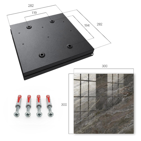 Caja para llaves con diseño de textura de mármol