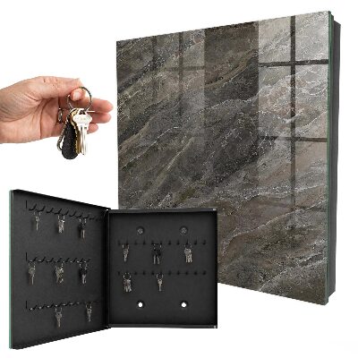 Caja para llaves con diseño de textura de mármol