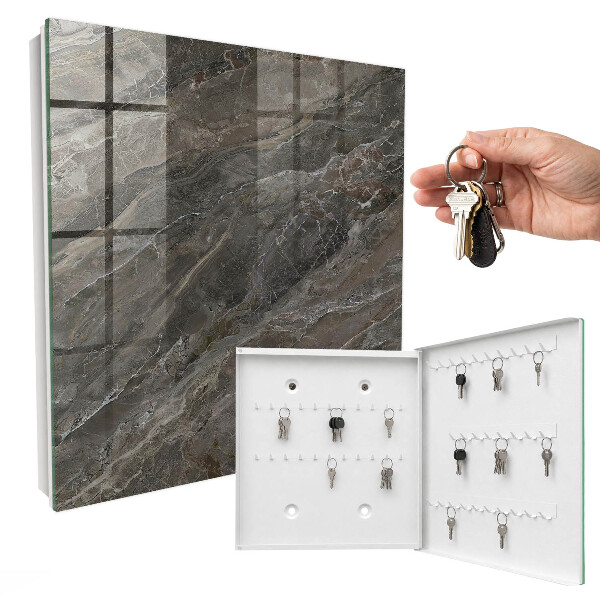 Caja para llaves con diseño de textura de mármol