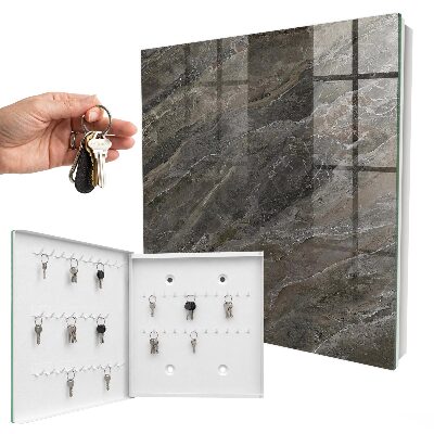 Caja para llaves con diseño de textura de mármol