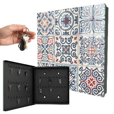 Armario para llaves con diseño de patrones de mosaico