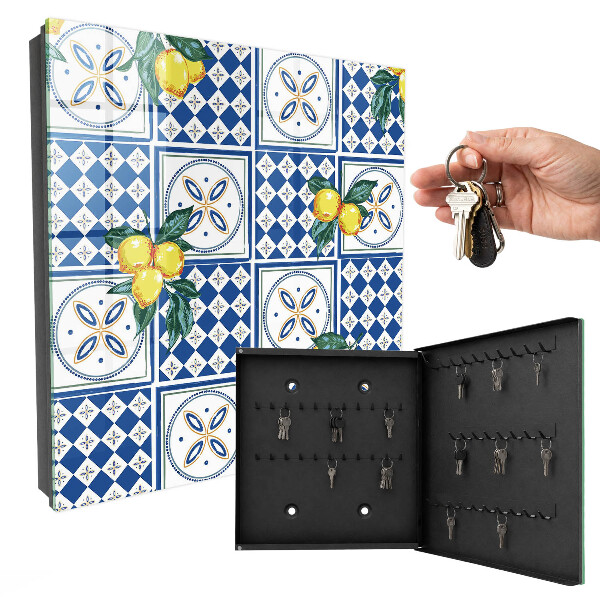 Armario para llaves con diseño de azulejos de limón