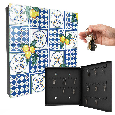 Armario para llaves con diseño de azulejos de limón