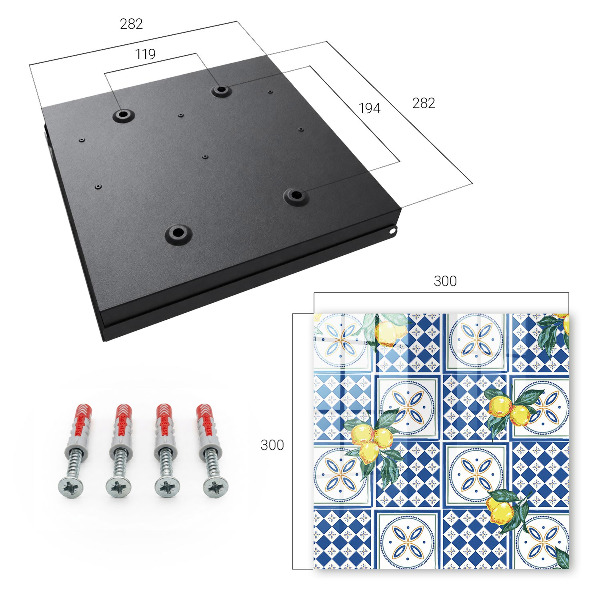Armario para llaves con diseño de azulejos de limón
