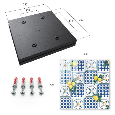 Armario para llaves con diseño de azulejos de limón