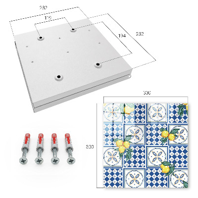 Armario para llaves con diseño de azulejos de limón