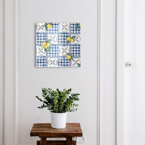 Armario para llaves con diseño de azulejos de limón
