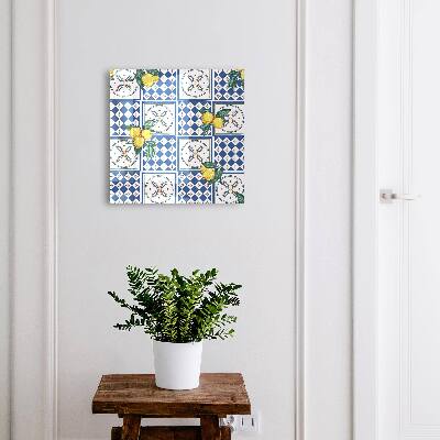 Armario para llaves con diseño de azulejos de limón