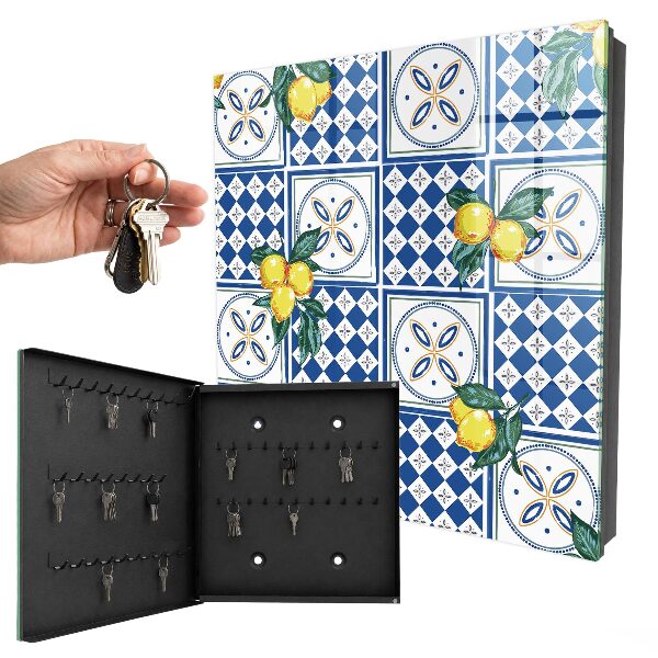 Armario para llaves con diseño de azulejos de limón