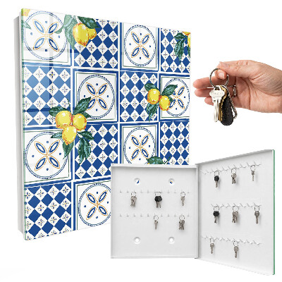 Armario para llaves con diseño de azulejos de limón
