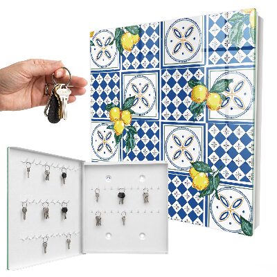 Armario para llaves con diseño de azulejos de limón