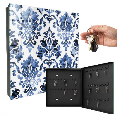 Caja para llaves de color azul decorativa