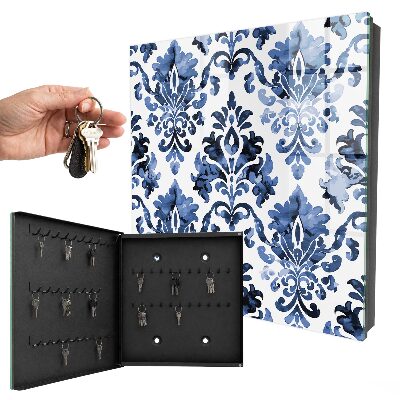 Caja para llaves de color azul decorativa