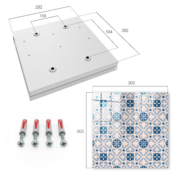 Caja para llaves con patrón decorativo