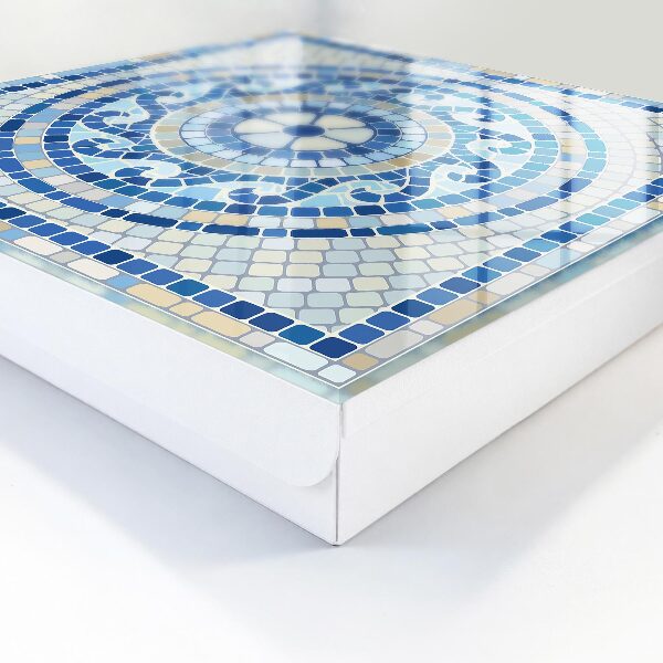 Caja para llaves con diseño de mosaico geométrico