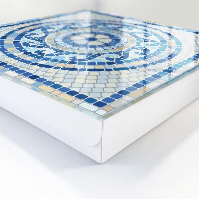 Caja para llaves con diseño de mosaico geométrico