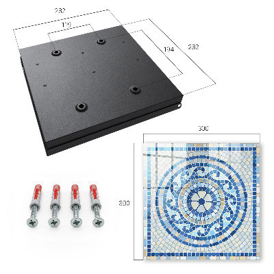 Caja para llaves con diseño de mosaico geométrico