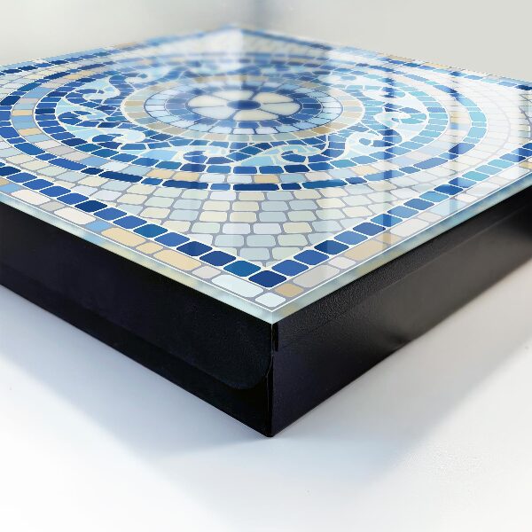Caja para llaves con diseño de mosaico geométrico