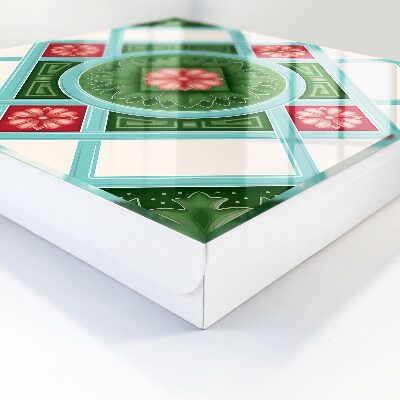 Caja para llaves con diseño de geometría floral