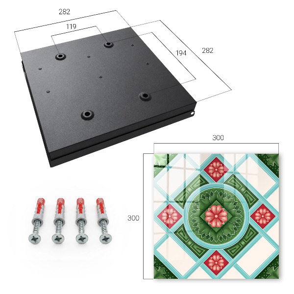 Caja para llaves con diseño de geometría floral