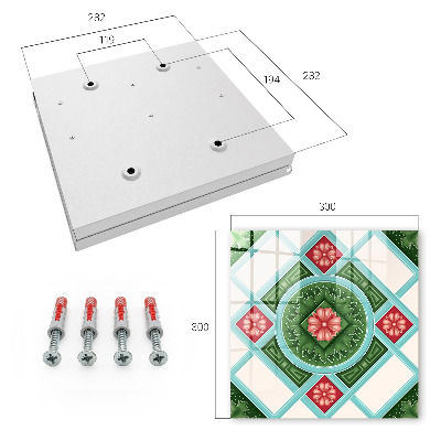 Caja para llaves con diseño de geometría floral