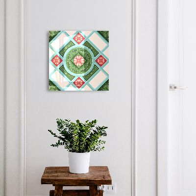 Caja para llaves con diseño de geometría floral