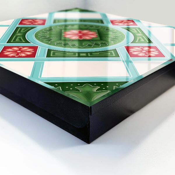 Caja para llaves con diseño de geometría floral