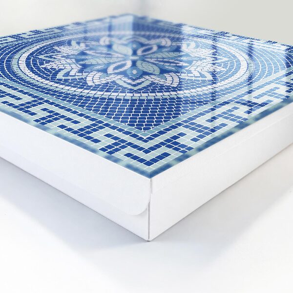 Armario para llaves con diseño de mosaico azul