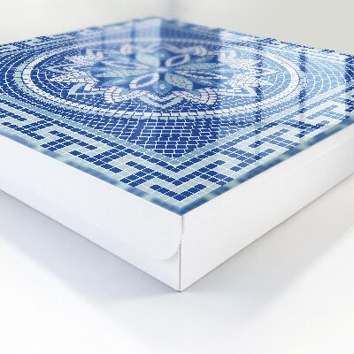 Armario para llaves con diseño de mosaico azul
