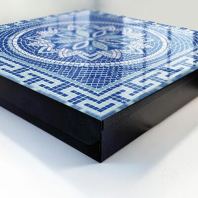 Armario para llaves con diseño de mosaico azul