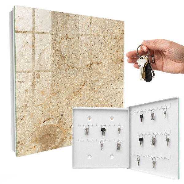 Caja para llaves con diseño de patrón de piedra