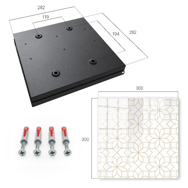 Caja para llaves con estampado floral