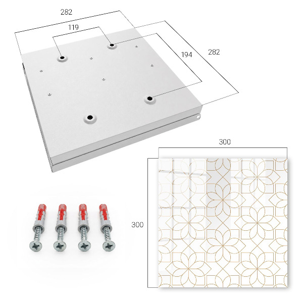Caja para llaves con estampado floral