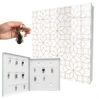 Caja para llaves con estampado floral