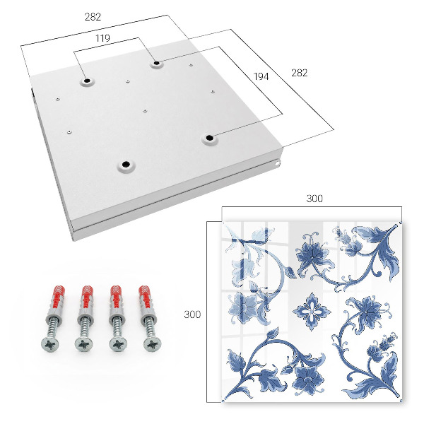 Caja para llaves con diseño de estampados florales