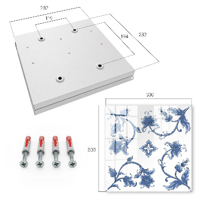 Caja para llaves con diseño de estampados florales