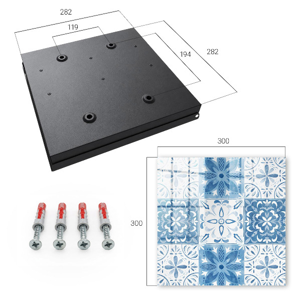Armario para llaves con diseño de azulejos geométricos