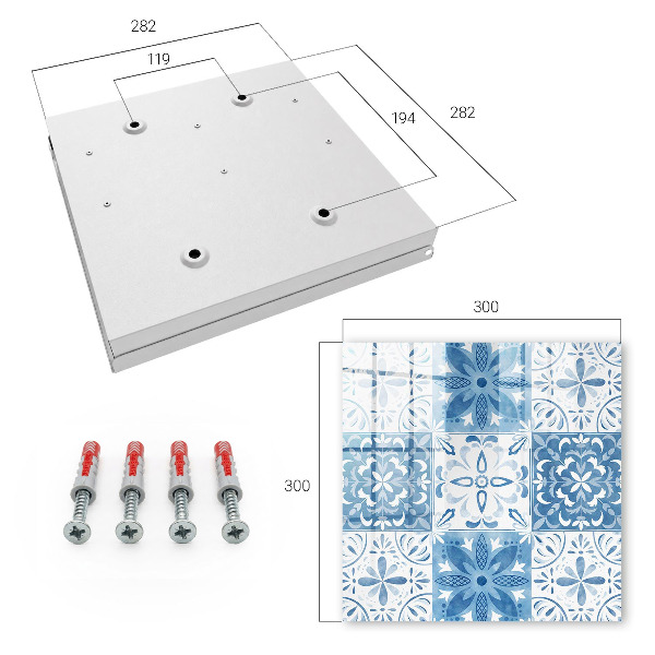 Armario para llaves con diseño de azulejos geométricos
