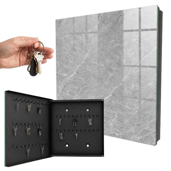 Caja para llaves con diseño de textura de mármol