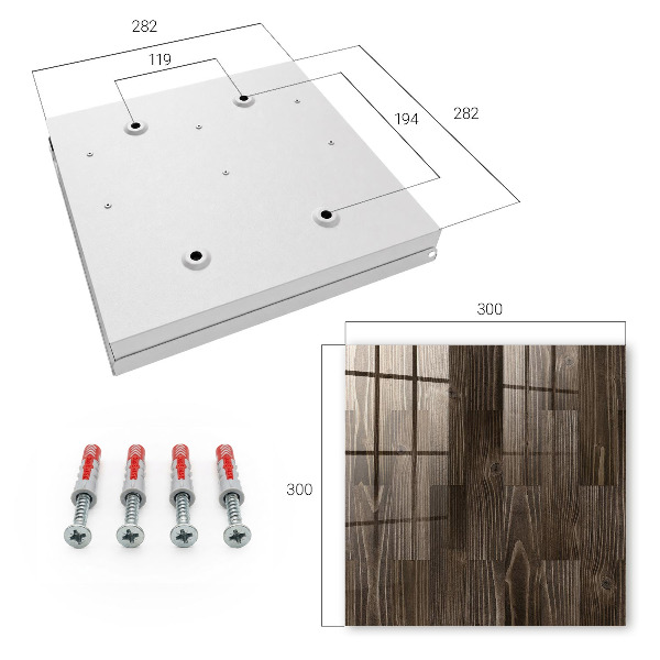 Armario para colgar llaves de madera marrón