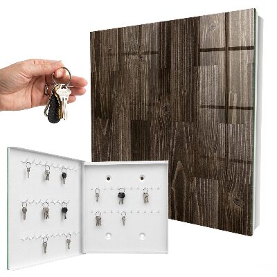 Armario para colgar llaves de madera marrón