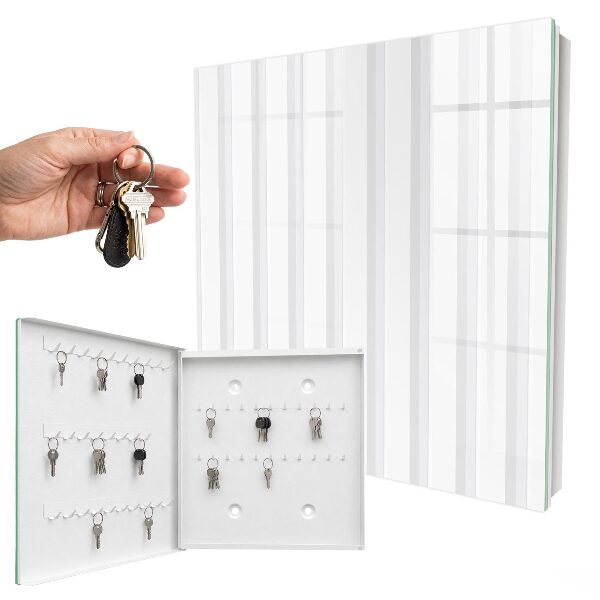 Caja para llaves con diseño de rayas verticales