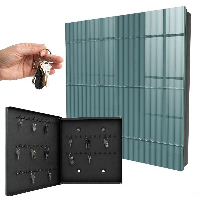 Caja para llaves con diseño de textura turquesa