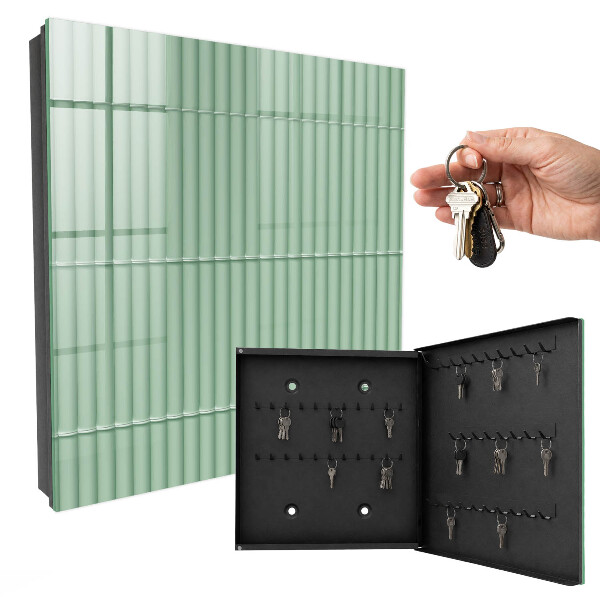 Caja para llaves con diseño de rayas verdes